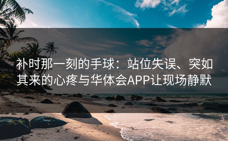 补时那一刻的手球：站位失误、突如其来的心疼与华体会APP让现场静默